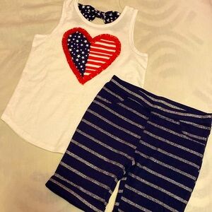 Heat Flag White Tank Top and Shorts
